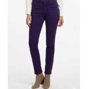 Chico's Purple Girlfriend Perfect‎ Stretch Slim Leg Ankle 2.5 Large 14